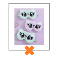 Slaapmasker kat lila